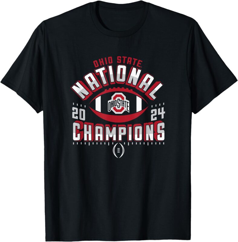 Ohio State Buckeyes National Champs 2024 CFP Football Black T-Shirt