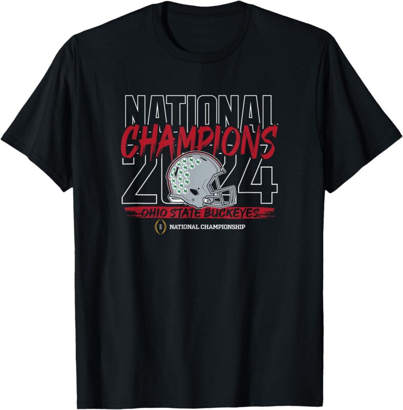 Ohio State Buckeyes National Champs 2024 CFP Title Black T-Shirt