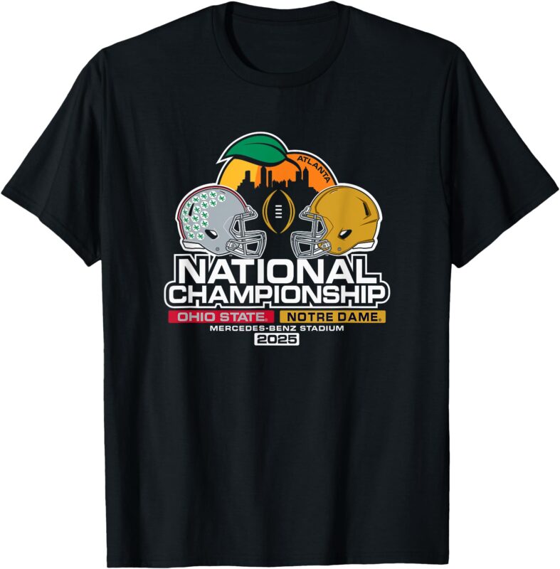 Ohio State vs Notre Dame National Championship 2025 Black T-Shirt