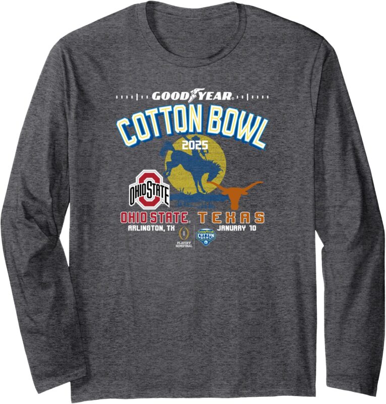 Ohio State vs Texas Cotton Bowl 2024-25 CFP Semifinal Long Sleeve T-Shirt
