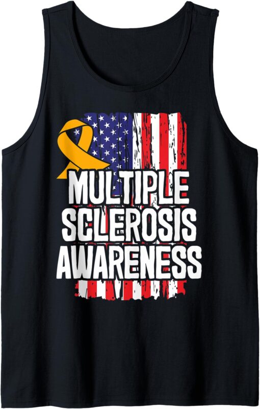 Orange Awareness Ribbon Disseminated Sclerosis Survivor Tank Top