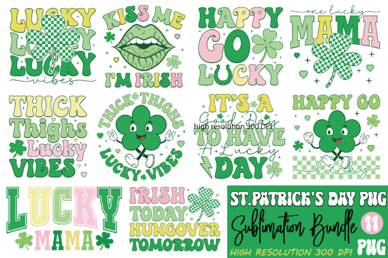 Retro St. Patrick’s Sublimation Bundle