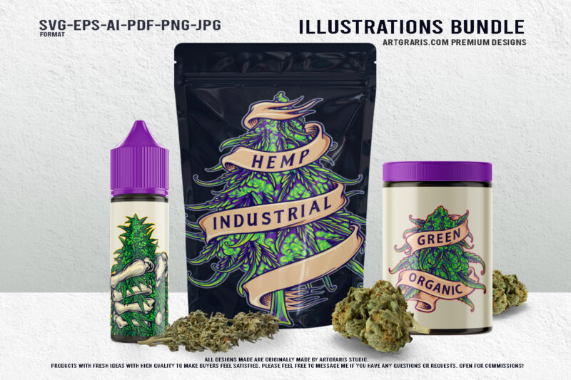 Cannabis Garden Gallery Exquisite Botanical Illustrations