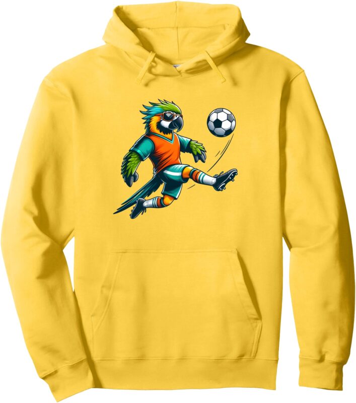 Parrot Soccer Ball Boys Kids Pullover Hoodie