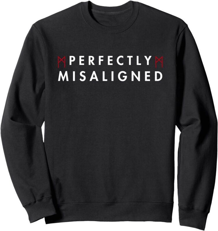 Perfectly Misaligned Norse Runes Rock Elder Futhark Human Sweatshirt