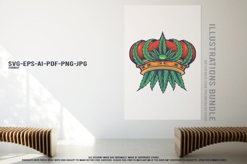 Cannabis Themed Logo Branding Illustrations