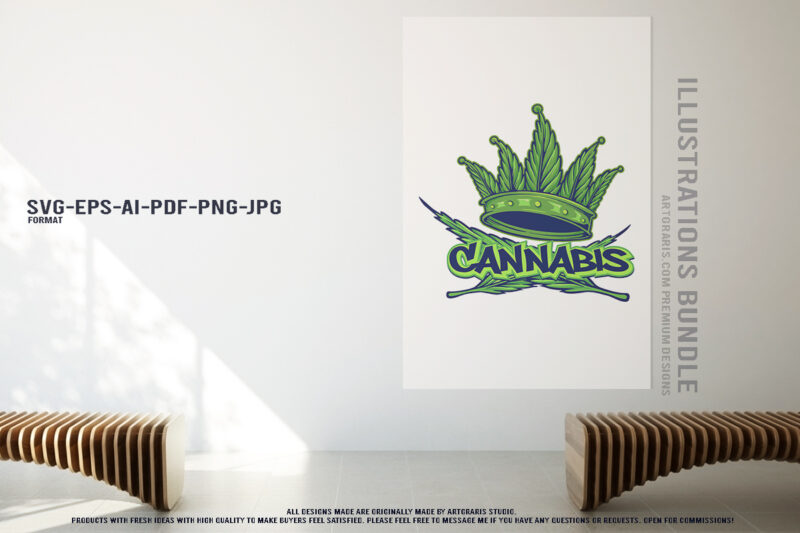 Cannabis Logo Artistic Design Concepts Bundle