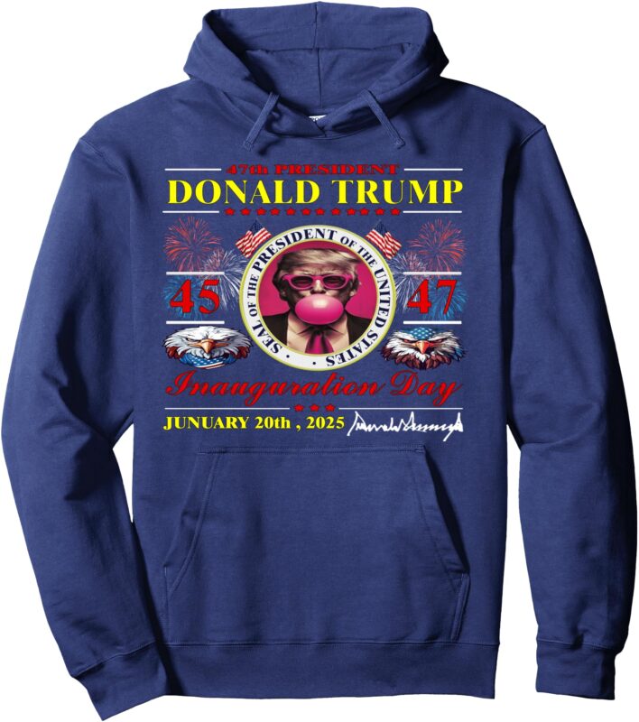 President Donald Trump Inauguration Day 2025 Memorabilia Pullover Hoodie