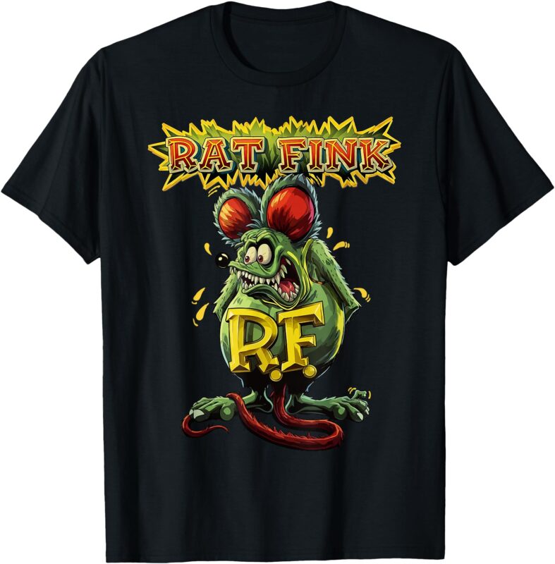 Rat Fink Green Horror Hot Rod Funny Spooky Rat Angry RatFink T-Shirt
