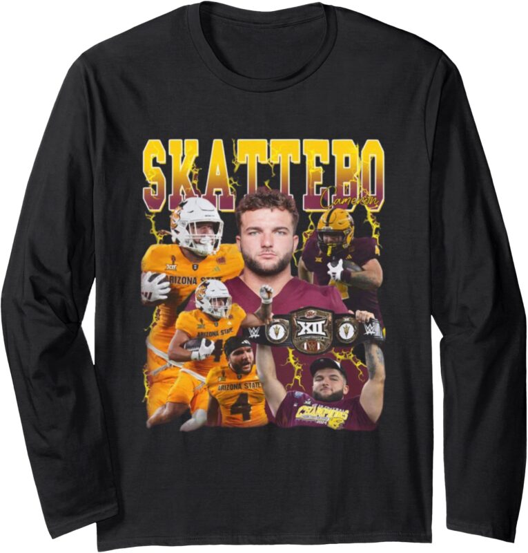 Retro Cam Tee Skattebo Vintage Lover Design 90s Graphic Long Sleeve T-Shirt