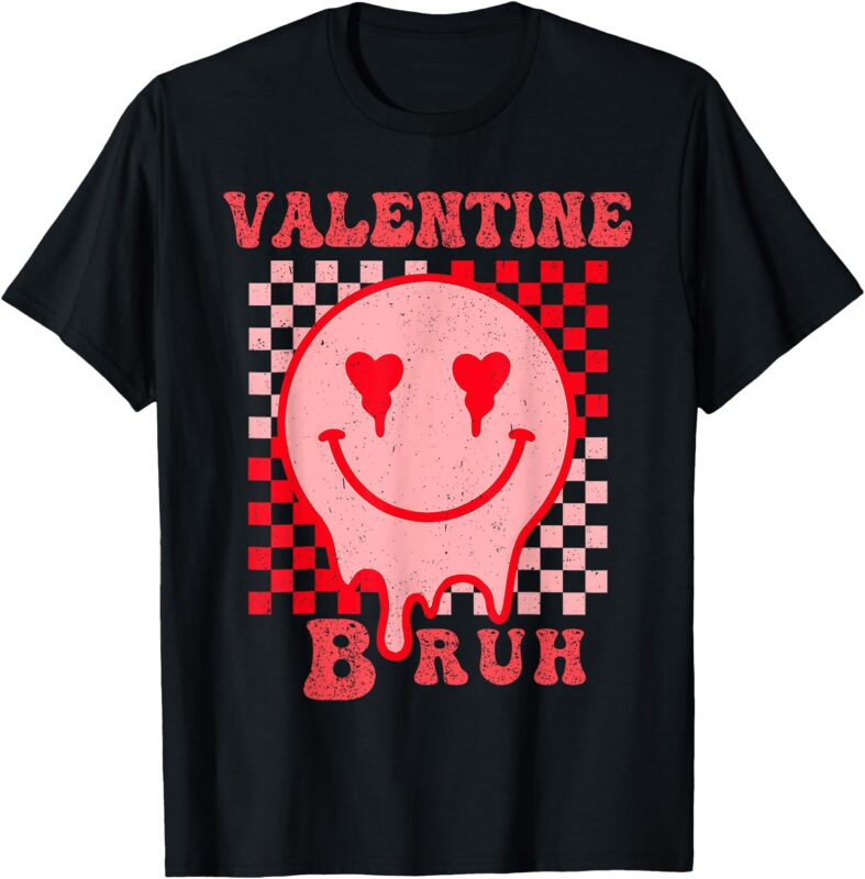 Retro Valentine’s Day Heart Valentine Bruh Boys Girls Kids T-Shirt