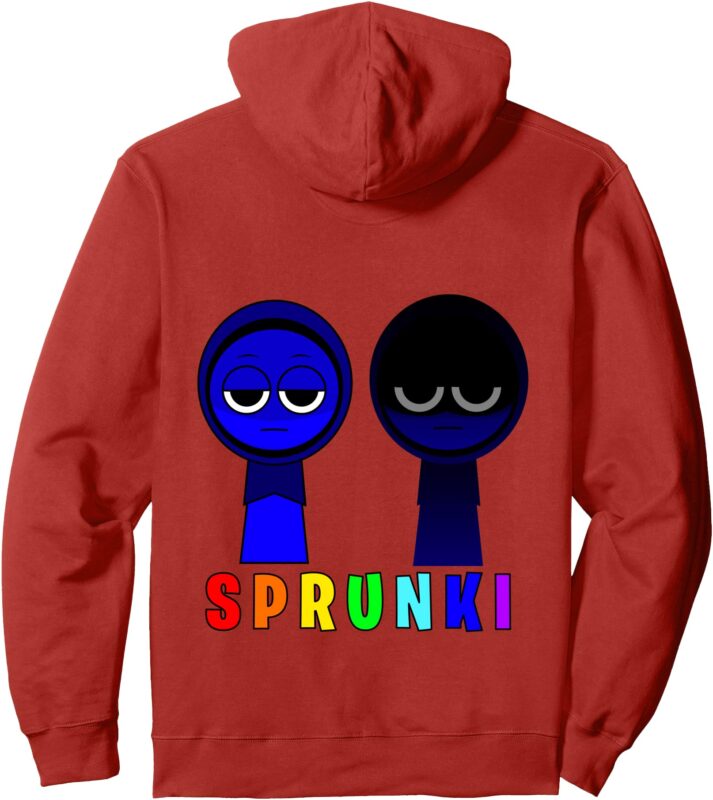 SPRUNKI JEVIN NORMAL AND HORROR CHARACTER Pullover Hoodie