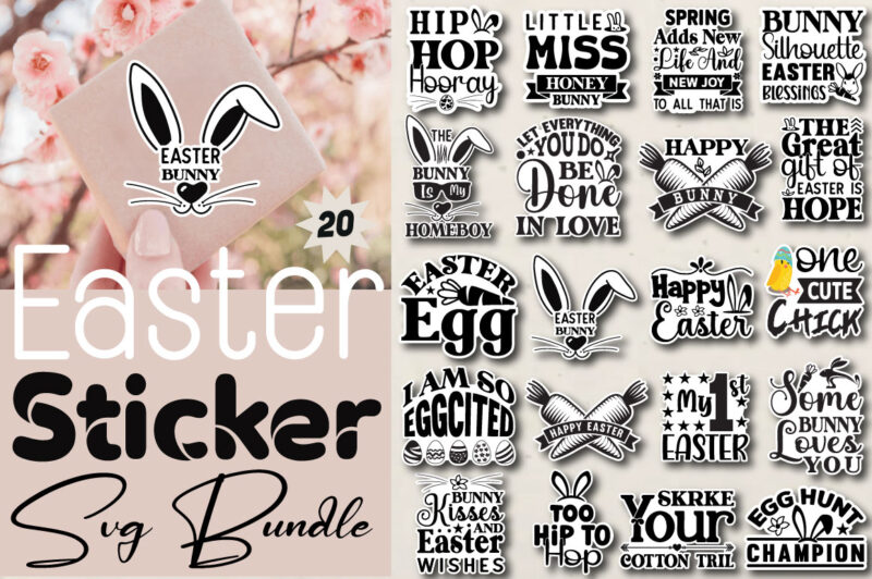 Easter stickers T-shirt Bundle Easter stickers Svg Bundle
