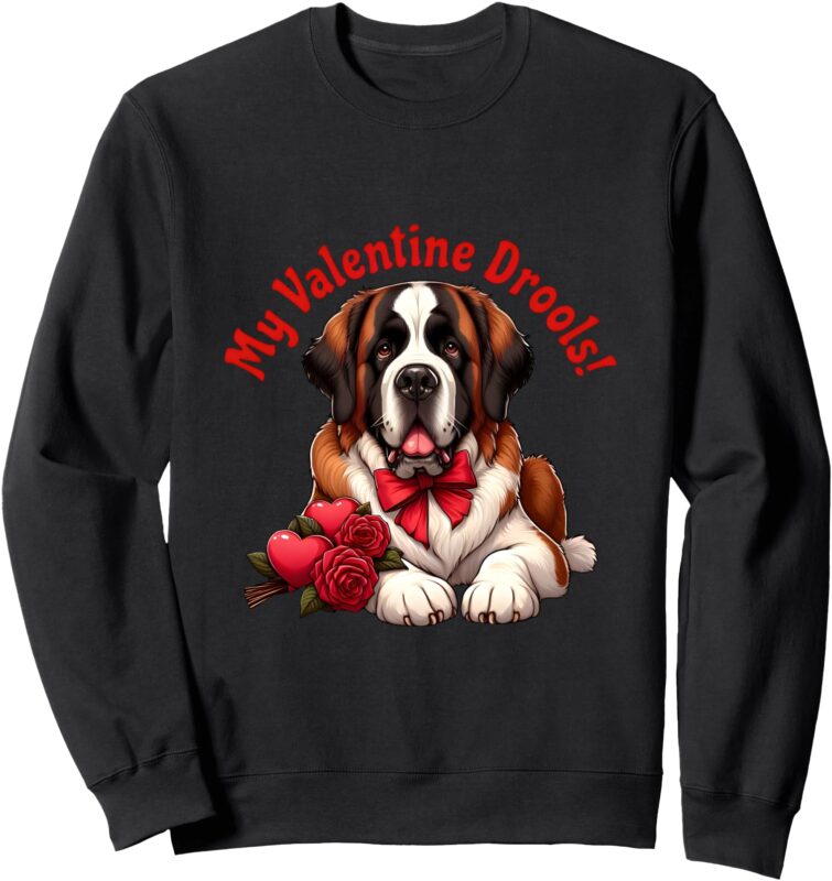 Saint Bernard love Valentine’s Day dog mom Sweatshirt