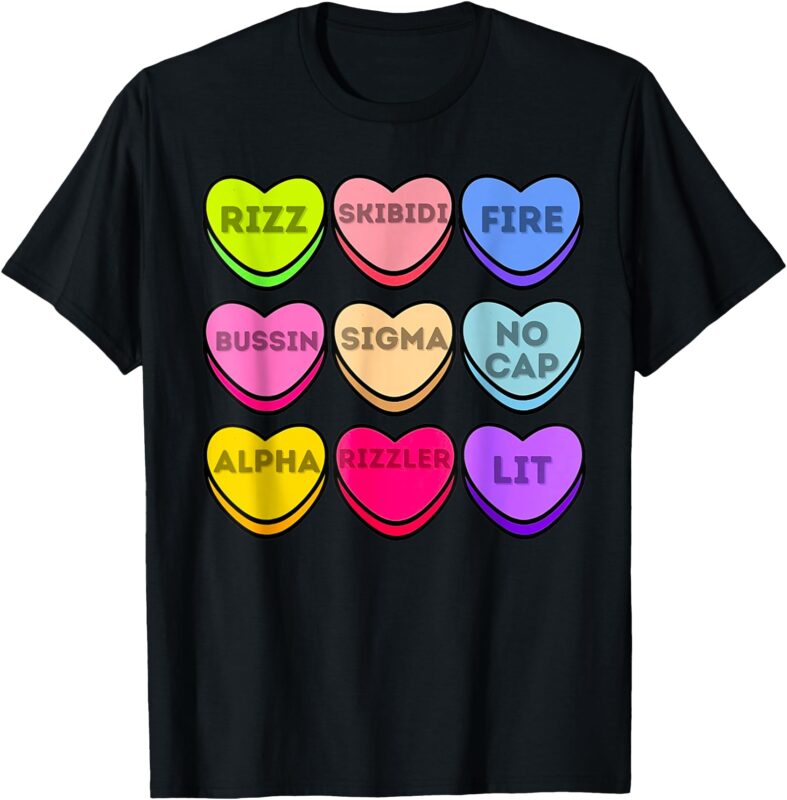 Skibidi Valentine’s Day Funny Valentine’s Day Rizz, No Cap T-Shirt