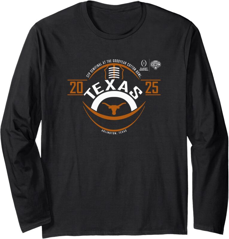 Texas Longhorns CFP Semifinal Cotton Bowl 2024-25 Football Long Sleeve T-Shirt