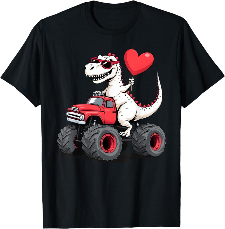 Trex Dinosaur Valentines Day For Boys Toddler T-Shirt