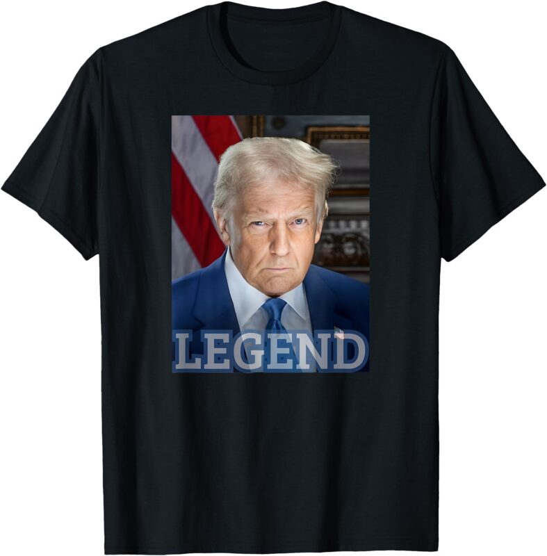 Trump 2025 Inauguration Second Term Portrait Legend Photo T-Shirt