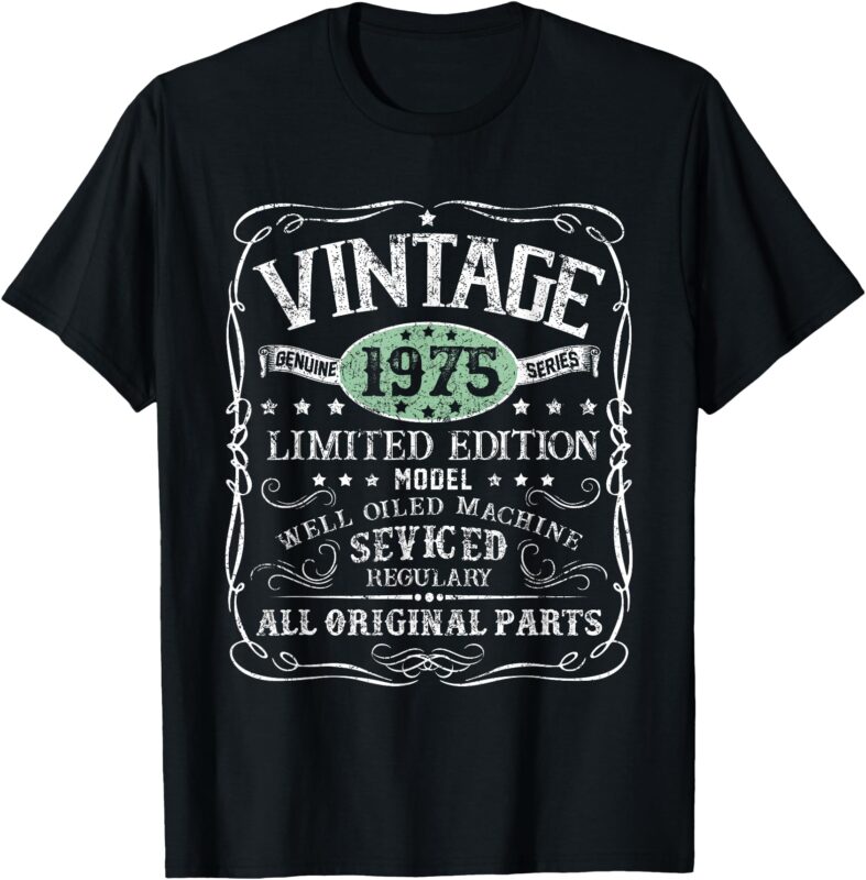 Vintage 1975 Limited Edition 50 Years Old 50th Birthday T-Shirt