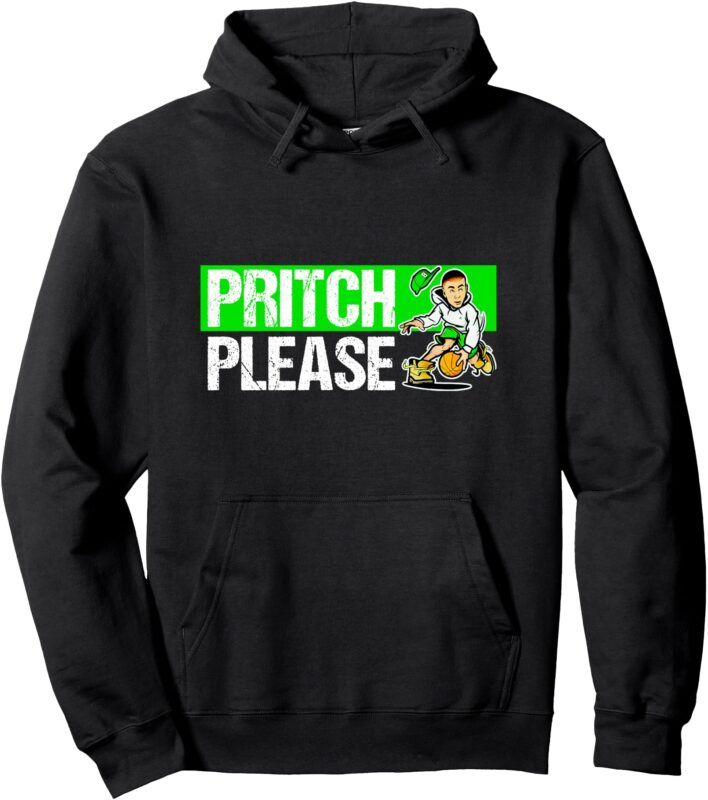 Vintage Pritch Please Basketball Funny Pritch Please Pullover Hoodie