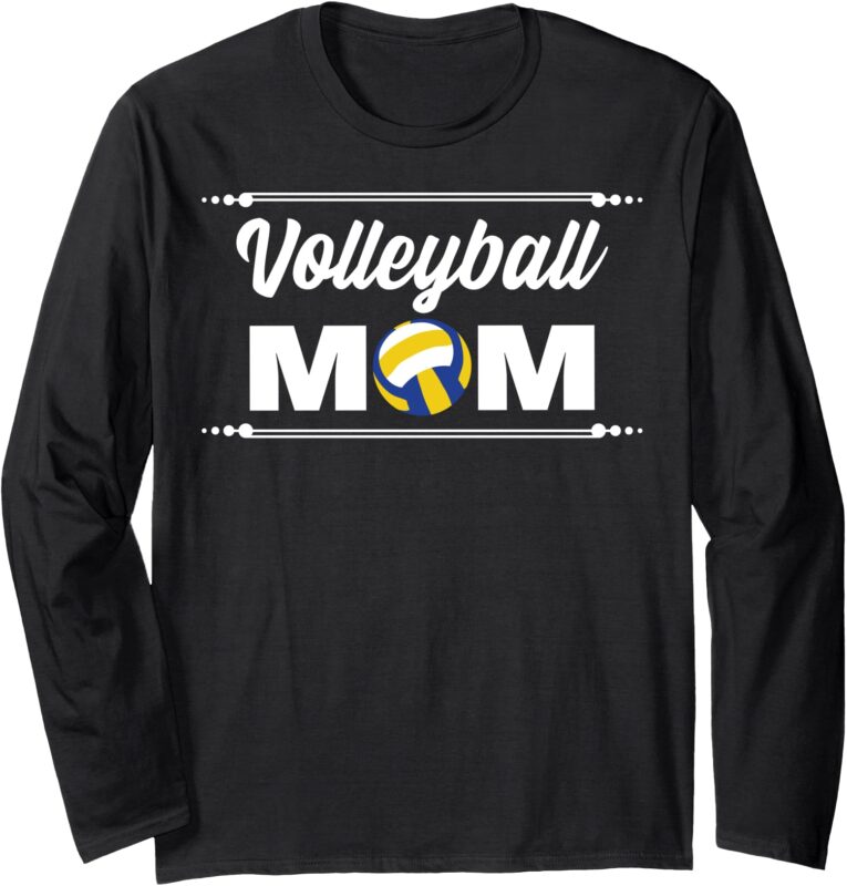 Volleyball Mom Mother Cute Gift Long Sleeve T-Shirt