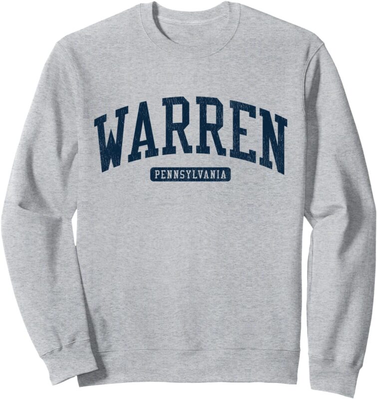 Warren Pennsylvania PA College University Style Blue Sweatshirt