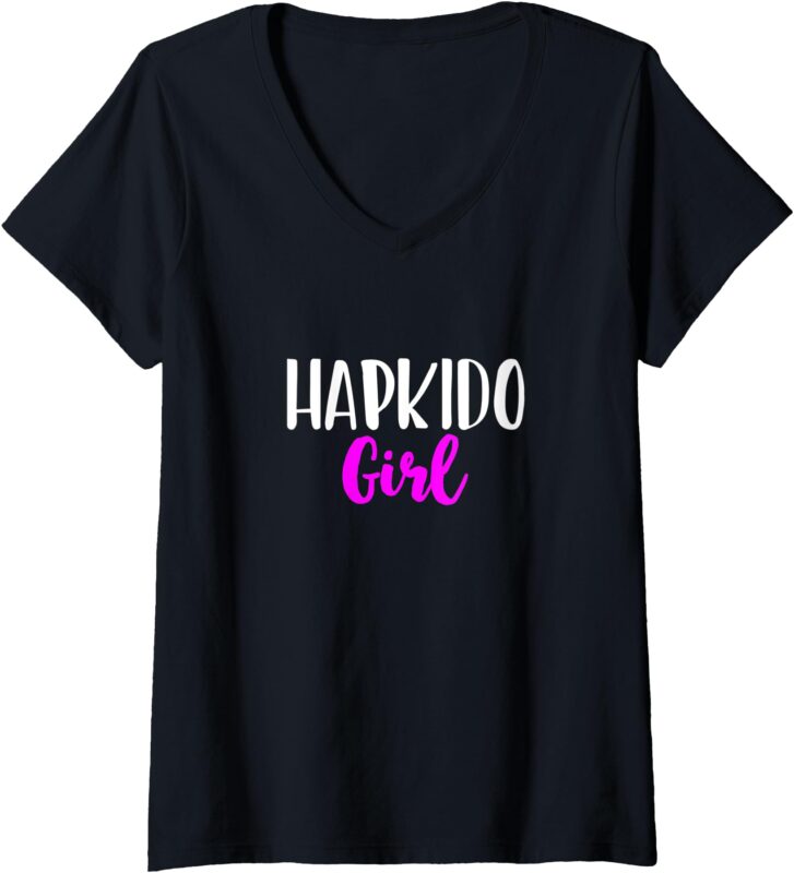 Womens Hapkido Girl Women Martial Arts Funny Cute Gift V-Neck T-Shirt