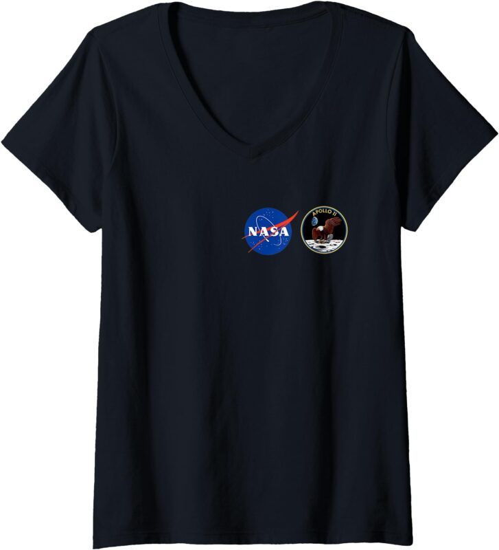 Womens NASA Apollo 11 Insignia – Apollo’s 50th Anniversary V-Neck T-Shirt