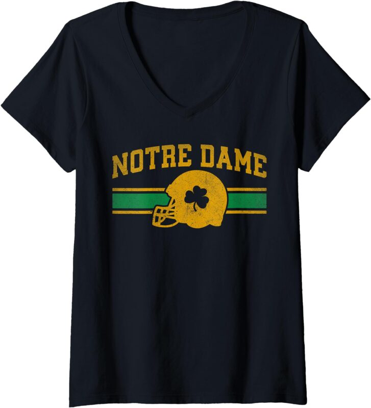 Womens Notre Dame Lovers Notre Dame Souvenir V-Neck T-Shirt