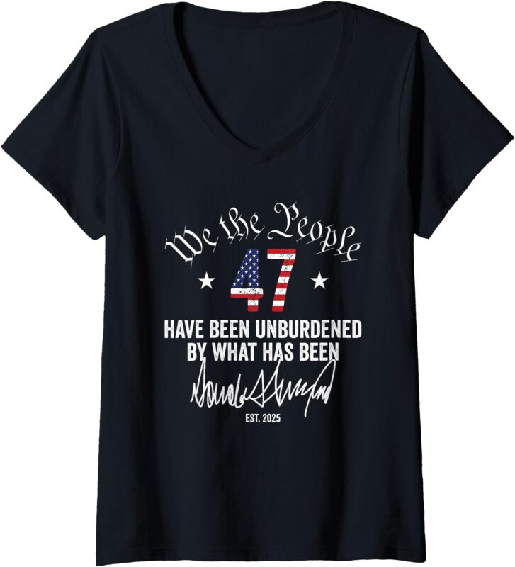 Womens We the People Have Been Unburdend by What Has Been V-Neck T-Shirt
