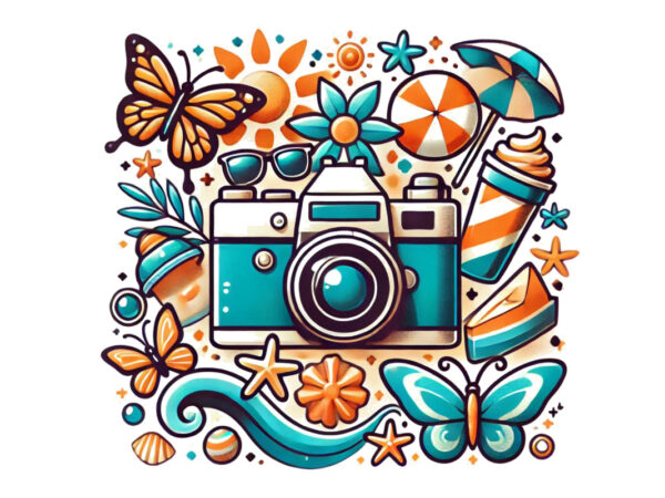 Trendy photography day retro floral camera graphics t-shirt design png & jpeg Trendy photography day retro floral camera graphics t-shirt design png & jpeg