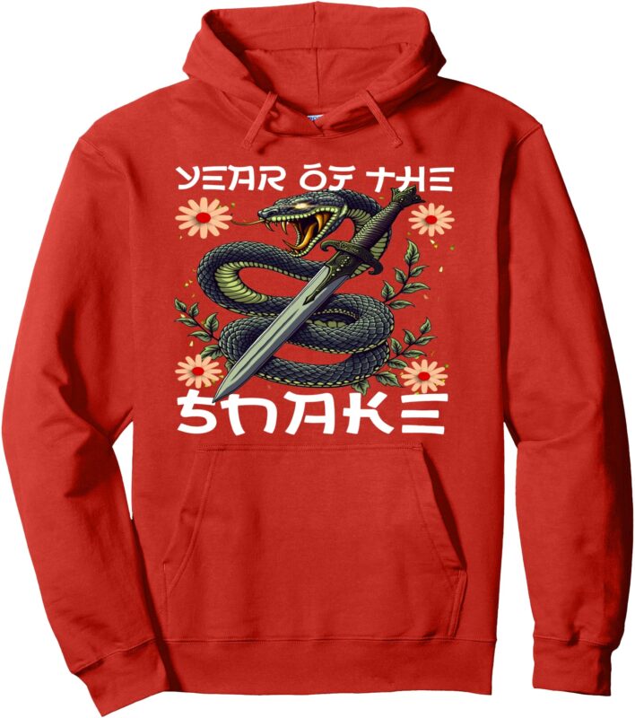 Year Of The Snake 2025 Chinese New Year 2025 Lunar New Year Pullover Hoodie
