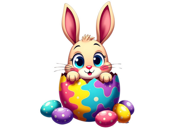 Colourful easter sunday bunny rabbit t-shirt design Colourful easter sunday bunny rabbit t-shirt design