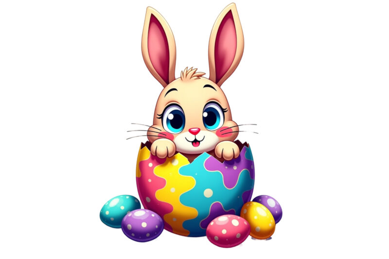Colourful Easter Sunday Bunny Rabbit t-shirt design