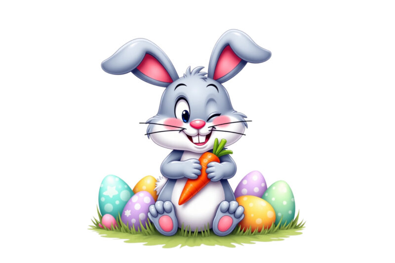 Easter Sunday Rabbit Bunny Graphics t-shirt design png & jpeg designs – download instantly Retro Vintage T-shirt