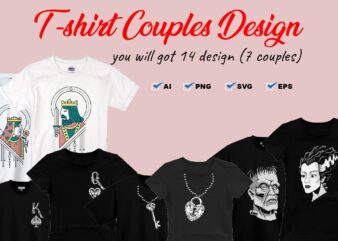 T-shirt couple designs collection