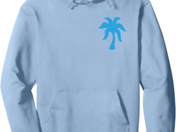 Pink palm puff hoodie hawaii hibiscus hoodie front & back pullover hoodie t shirt illustration