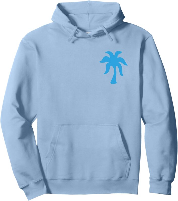 pink palm puff hoodie Hawaii hibiscus hoodie Front & Back Pullover Hoodie