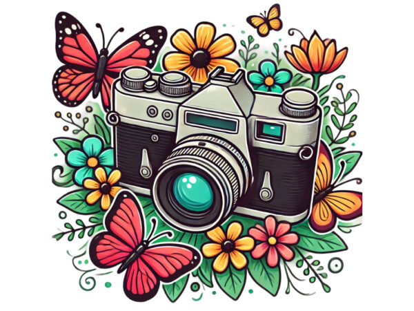 Trendy photography day retro camera t-shirt design png & jpeg design Trendy photography day retro camera t-shirt design png & jpeg design