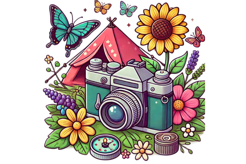 Photography Day Retro Camera t-shirt design png & jpeg designs – download instantly Retro Vintage T-shirt Design