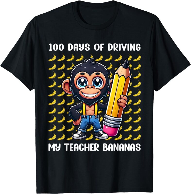 100 Days of School Gorilla 100th Day of School Kids Boys T-Shirt