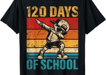 120 Days Of School Dabbing Boy Student 120th Day Of School T-Shirt