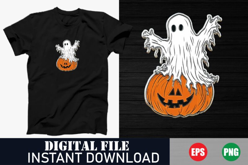 Spooky Halloween T-Shirt Design, Classic Halloween T-Shirt Design, Funny Halloween T-Shirt Design, Vintage Halloween T-Shirt Design
