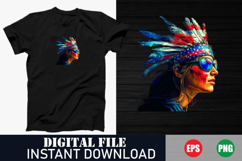 Colorful Face Vector Art T-Shirt for Women – Trendy US Design, Vibrant Women’s Portrait T-Shirt, Bold Colorful Face Vector Graphic Tee
