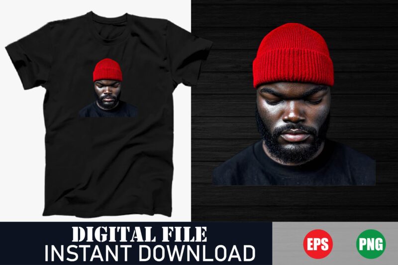 black man vector portrait t-shirt design – afrocentric urban art, black pride minimalist t-shirt design , african american cultural t-shirt