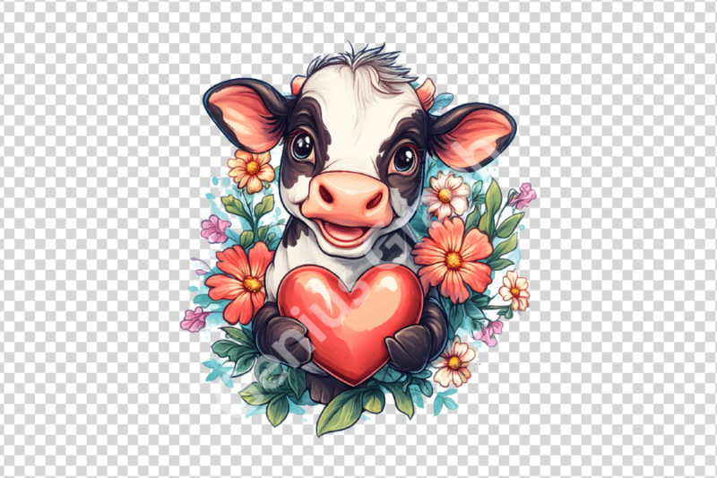 Valentine Cute Animals Clipart Bundle