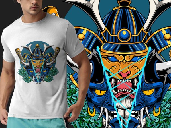 Samurai tiger – t-shirt design ( ai, eps, png, jpg ) Samurai tiger – t-shirt design ( ai, eps, png, jpg )