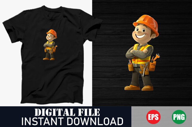 Funny Mechanical Engineer Cartoon Tee, Cute Cartoon Mechanical Engineer T-Shirt, Future Mechanical Engineer Cartoon Design, Cute Engineer