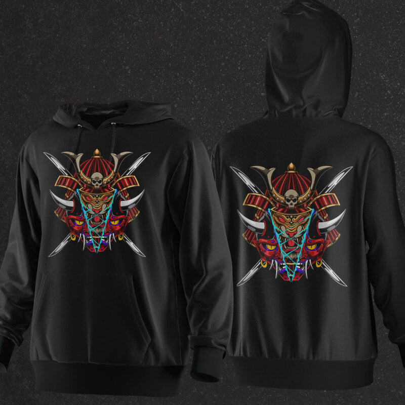 Samurai Tiger – T-shirt Design ( AI, EPS, PNG, JPG )