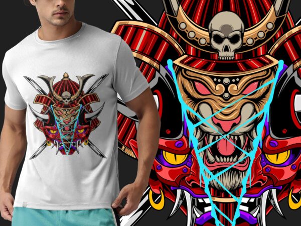 Samurai tiger – t-shirt design ( ai, eps, png, jpg ) Samurai tiger – t-shirt design ( ai, eps, png, jpg )